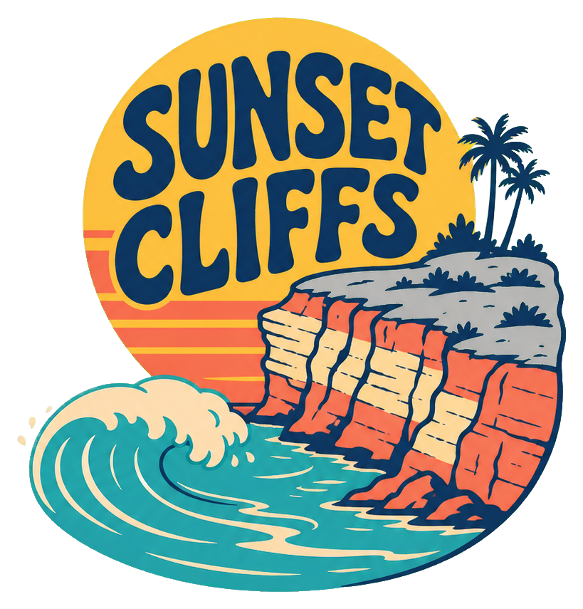Preview for Sunset Cliffs Sun Retro Sticker