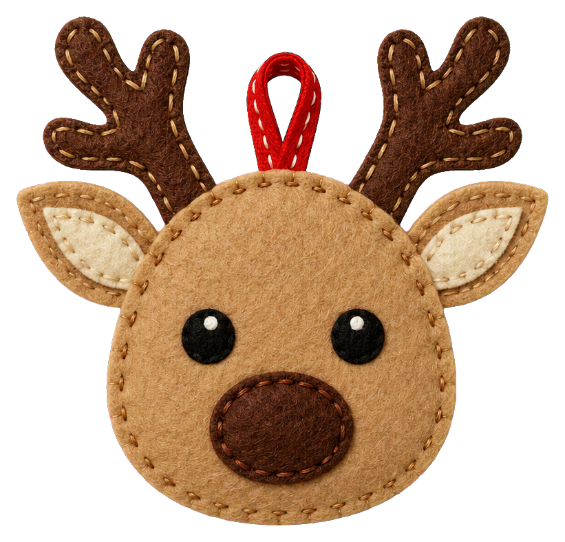 Preview for Reindeer Face Christmas Ornament