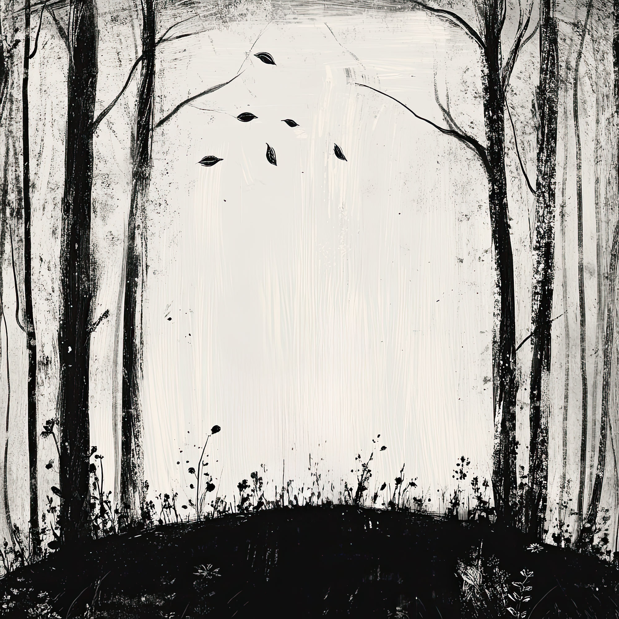 Preview for Mysterious-forest-illustration-simple-backdrop-background-f5d1b