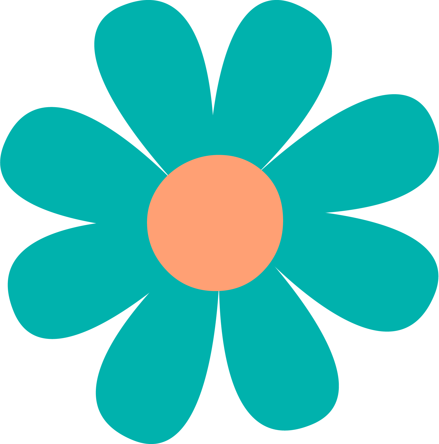 Preview for Teal-flower-icon-cute-love-sticker-ba230