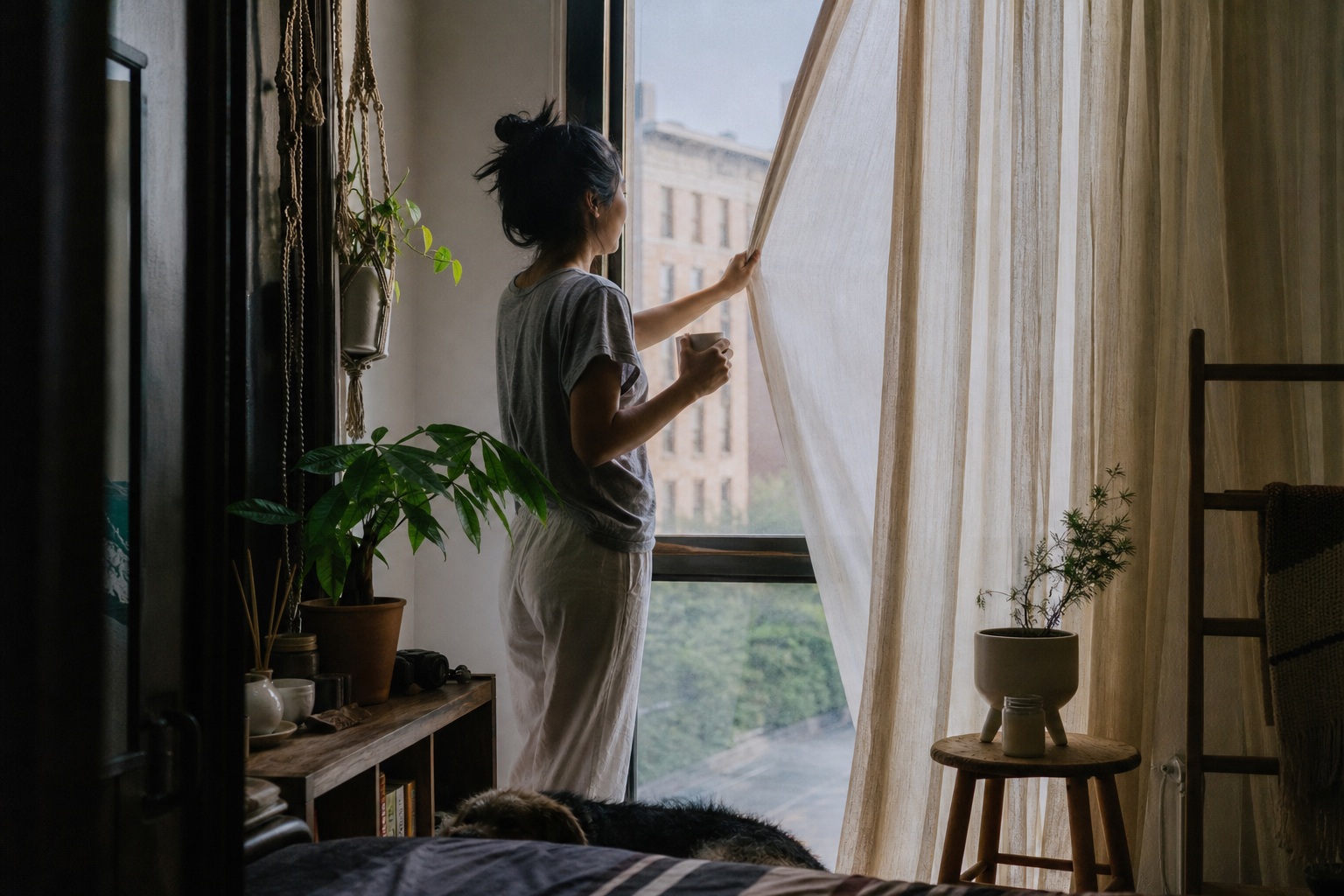 Preview for Apartment Window Morning Stock Background