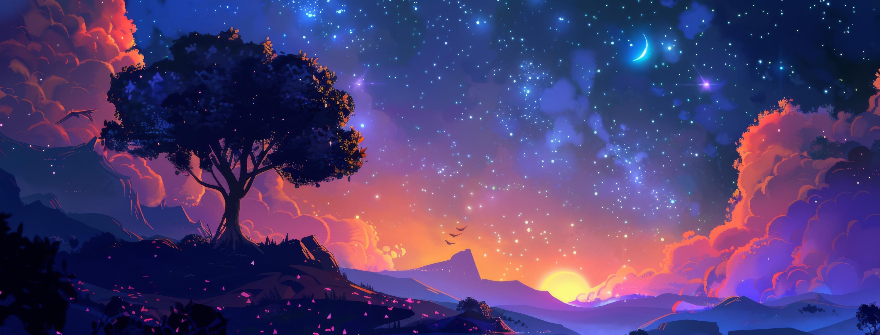Preview for Vibrant-night-sky-landscape-astrophotography-cover-background-7235e