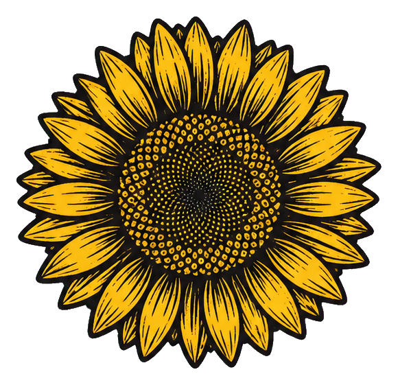 Preview for Black And Gold Sunflower Sticker