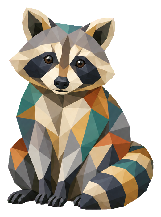 Preview for Low Poly Forest Animals Raccoon