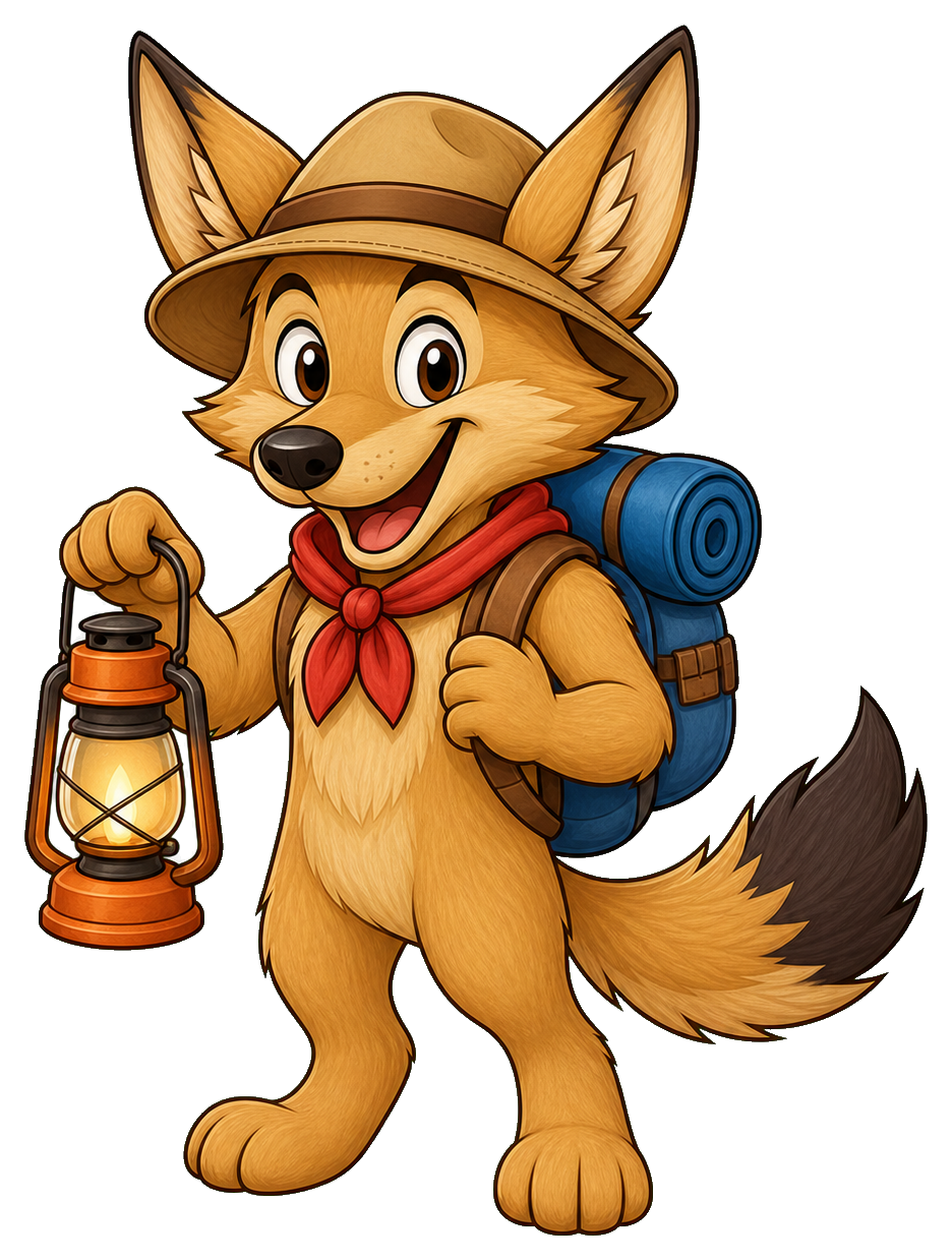 Preview for Camping Coyote Sticker
