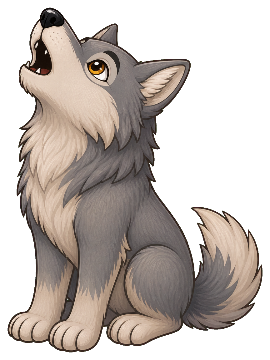 Preview for Howling Wolf Sticker