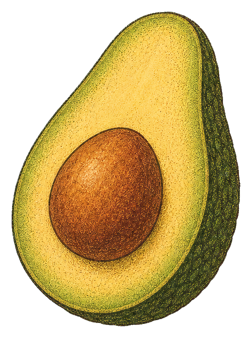 Preview for Avocado Half Sticker