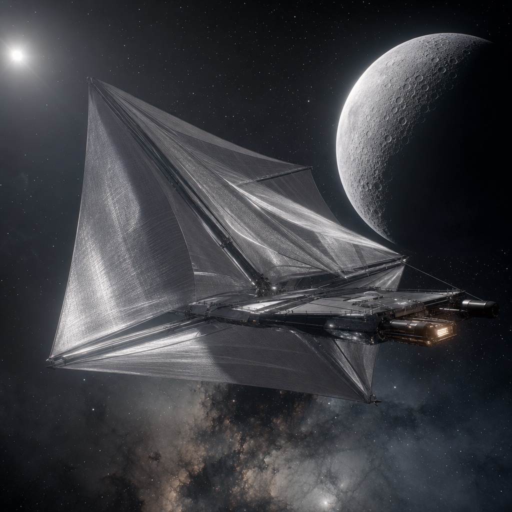 Preview for Solar Sail Moonlit Stock Background