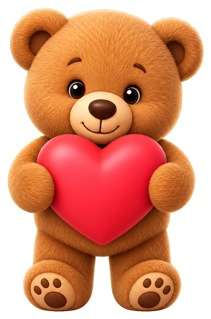 Preview for Teddy Bear Heart Sticker