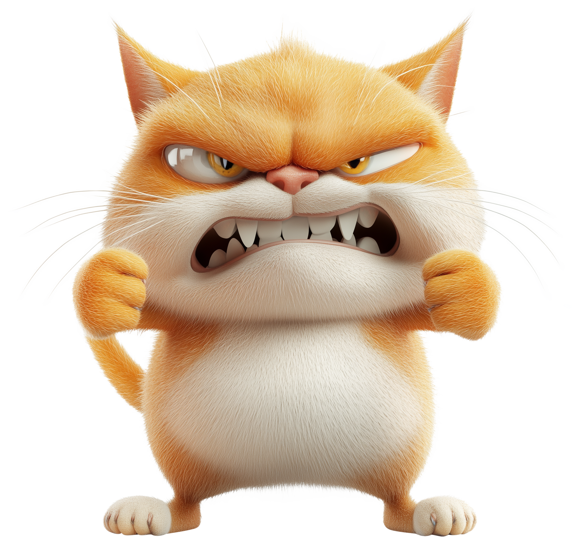 Preview for Angry Cartoon Cat Sticker