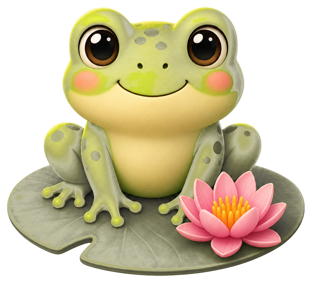Preview for Frog On Lily Pad Sticker