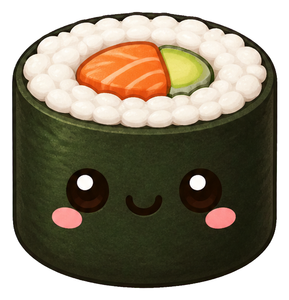 Preview for Kawaii Sushi Roll Sticker