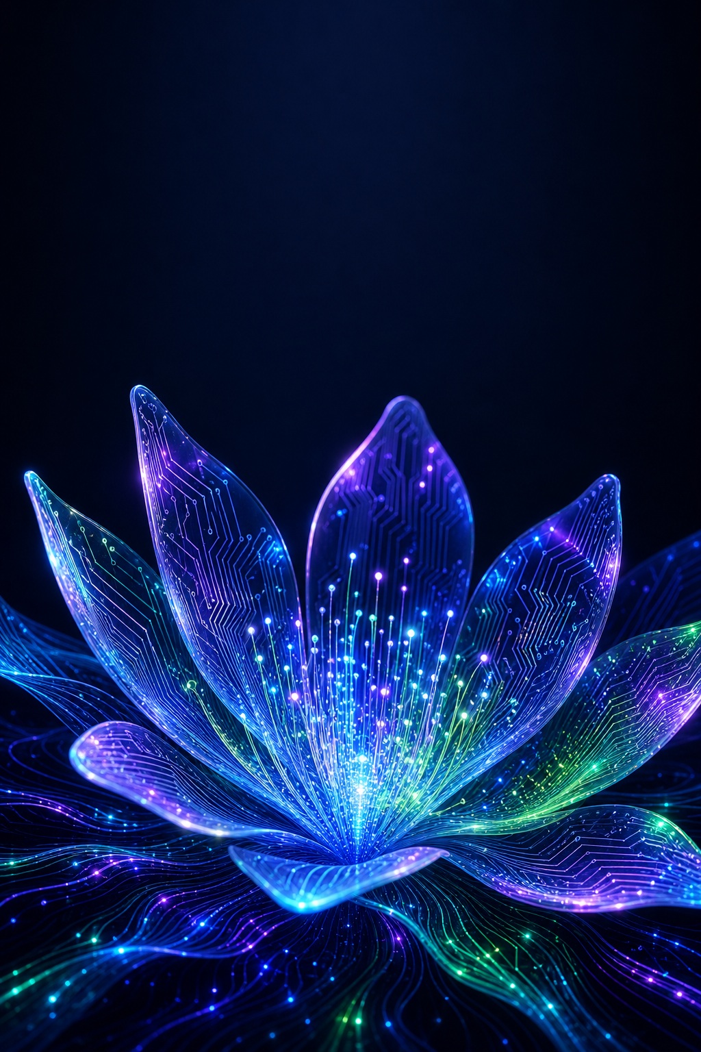 Preview for Futuristic Quantum Bloom Background