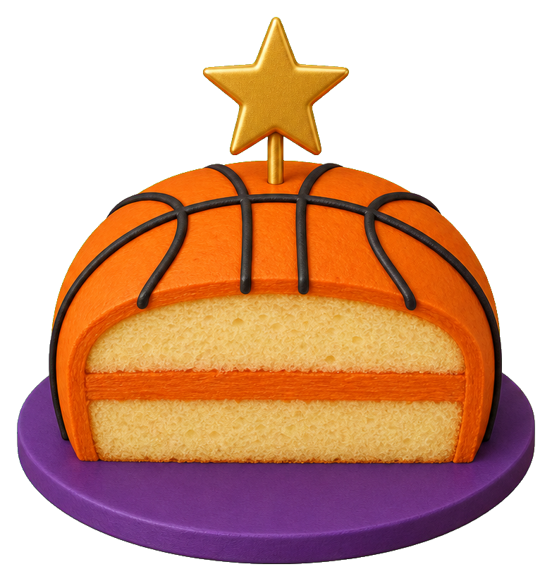 Preview for Basketball Cake Sticker
