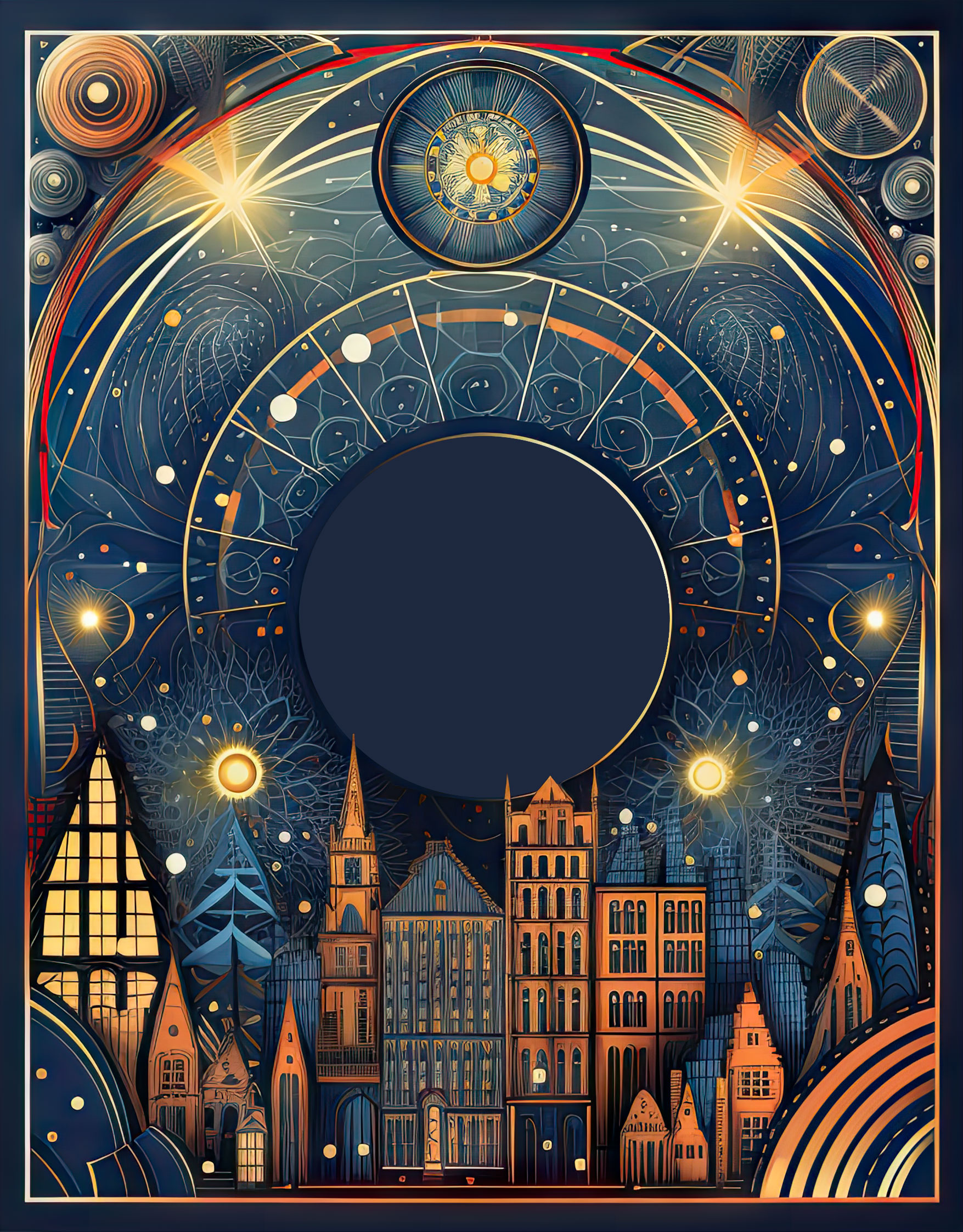 Preview for Mystical-cityscape-template-new-year-background-e955a