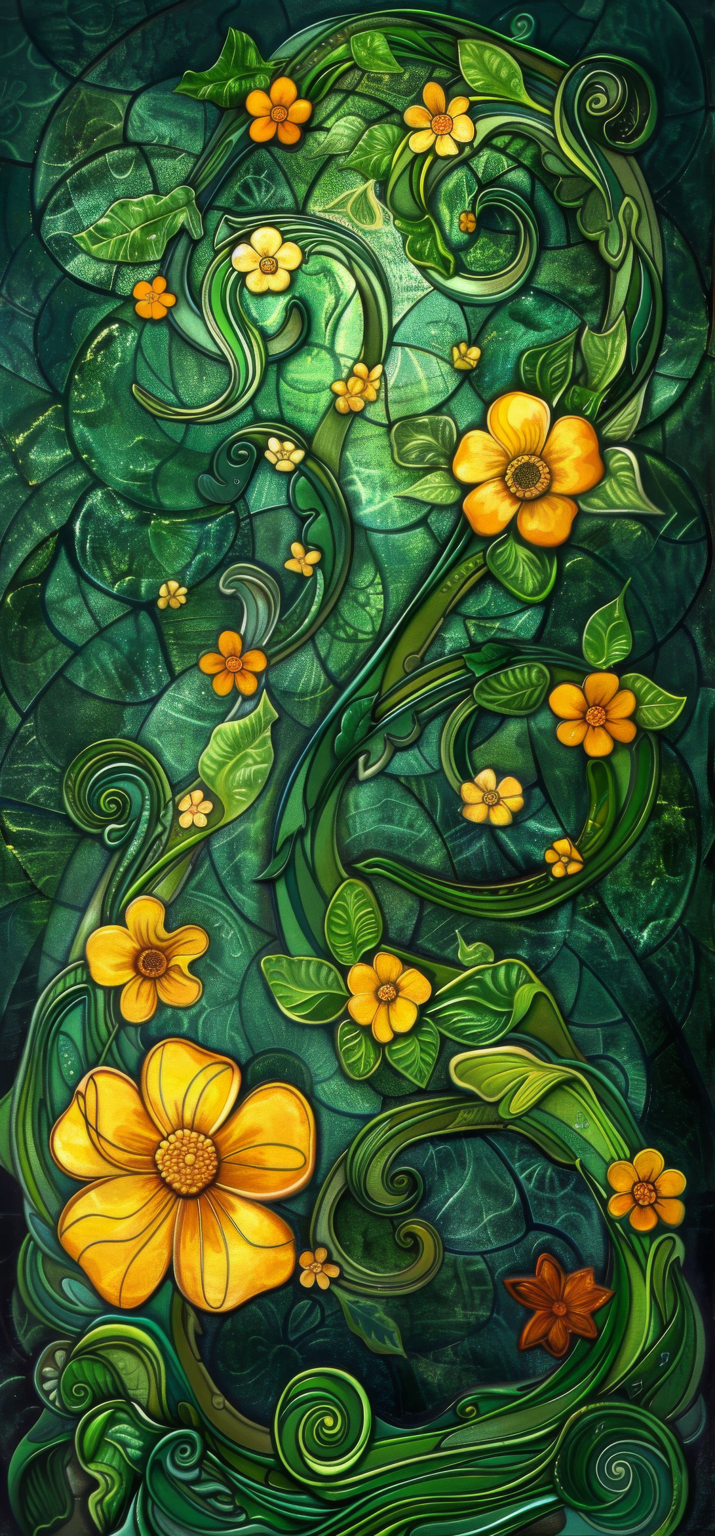 Preview for Stained-glass-floral-art-st-patricks-background-69d2c