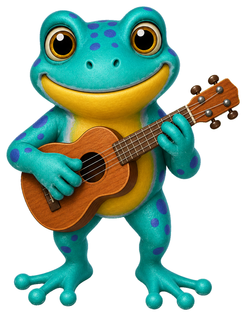 Preview for Music Frog Sticker For Fun Designs