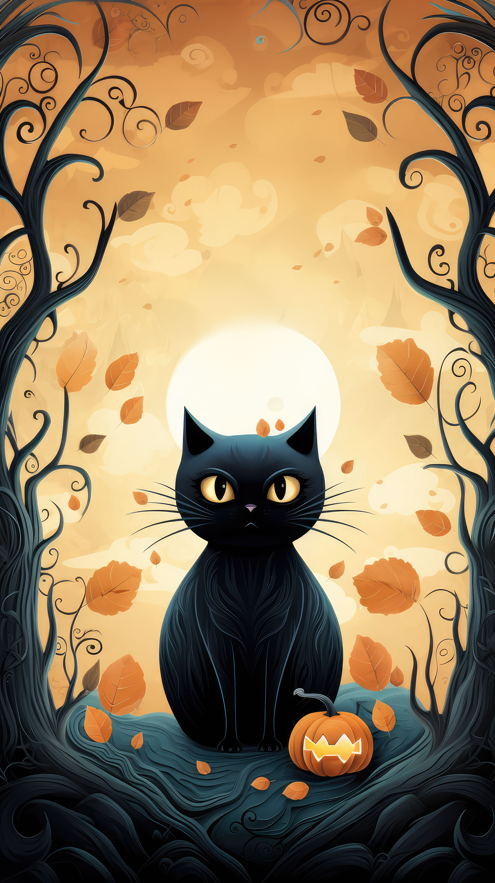 Preview for Halloween-black-cat-illustration-halloween-best-background-6ca70