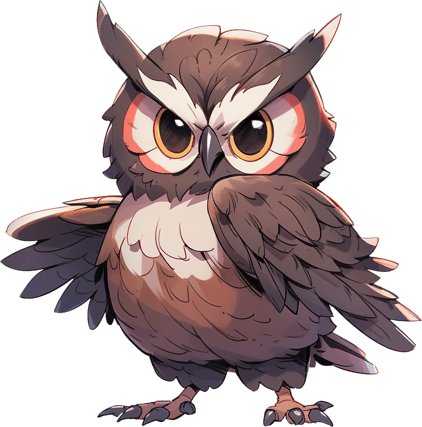 Preview for Cartoon-owl-character-design-owls-sticker-e2043