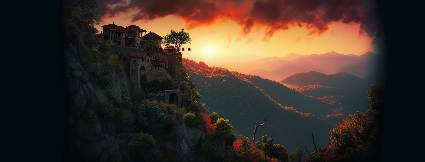 Preview for Dramatic-sunset-landscape-ai-facebook-background-2a155