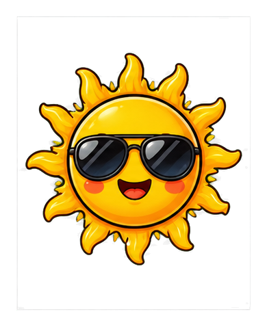 Preview for Sun With Sunglasses Sticker