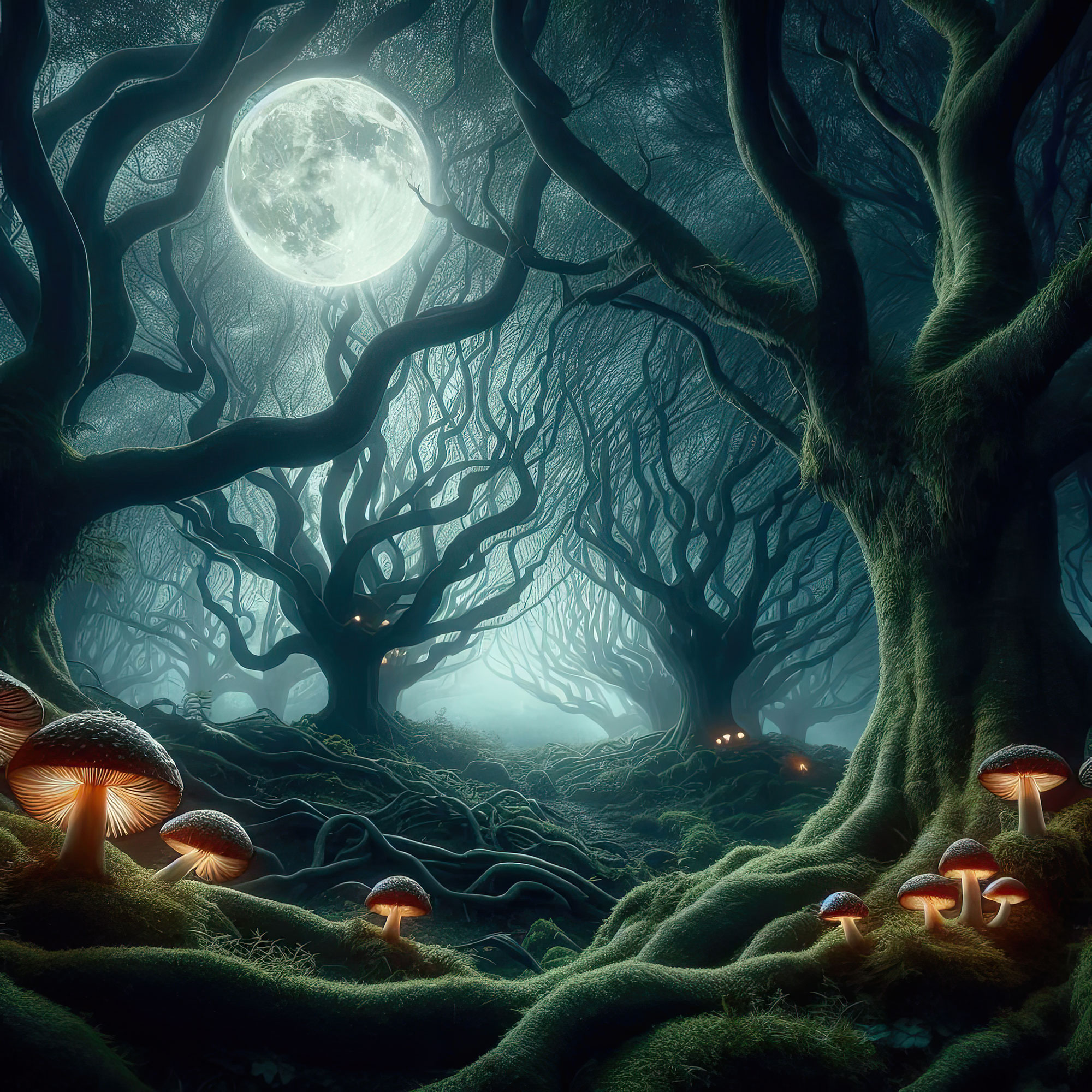 Preview for Mystical-moonlit-forest-scene-spooky-backdrop-background-5602e