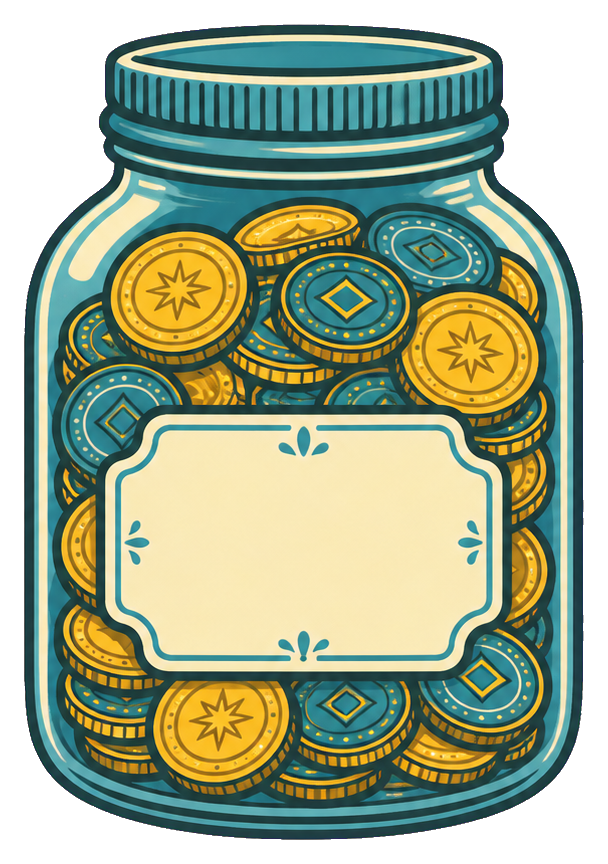 Preview for Savings Jar Sticker Graphic