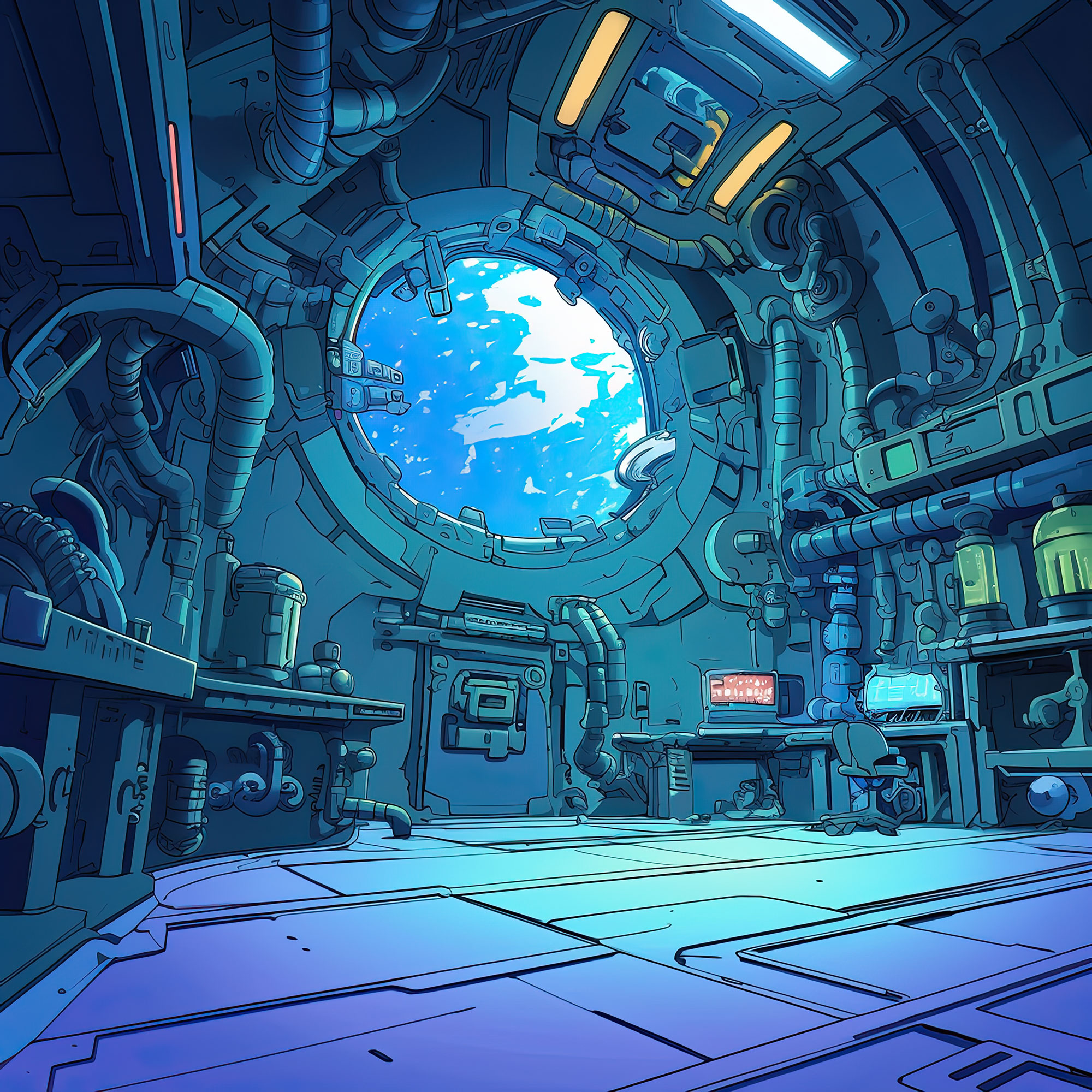Preview for Futuristic-space-station-interior-sci-fi-backdrop-background-78962