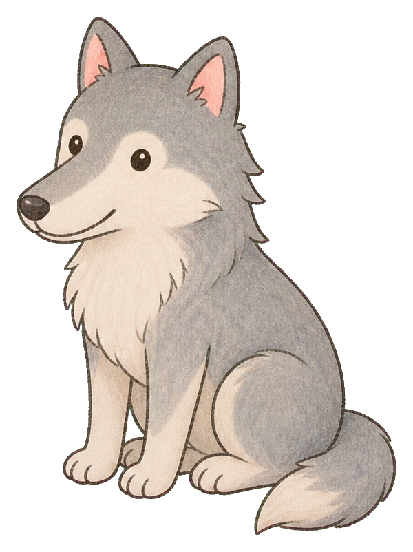 Preview for Cute Wolf Sticker