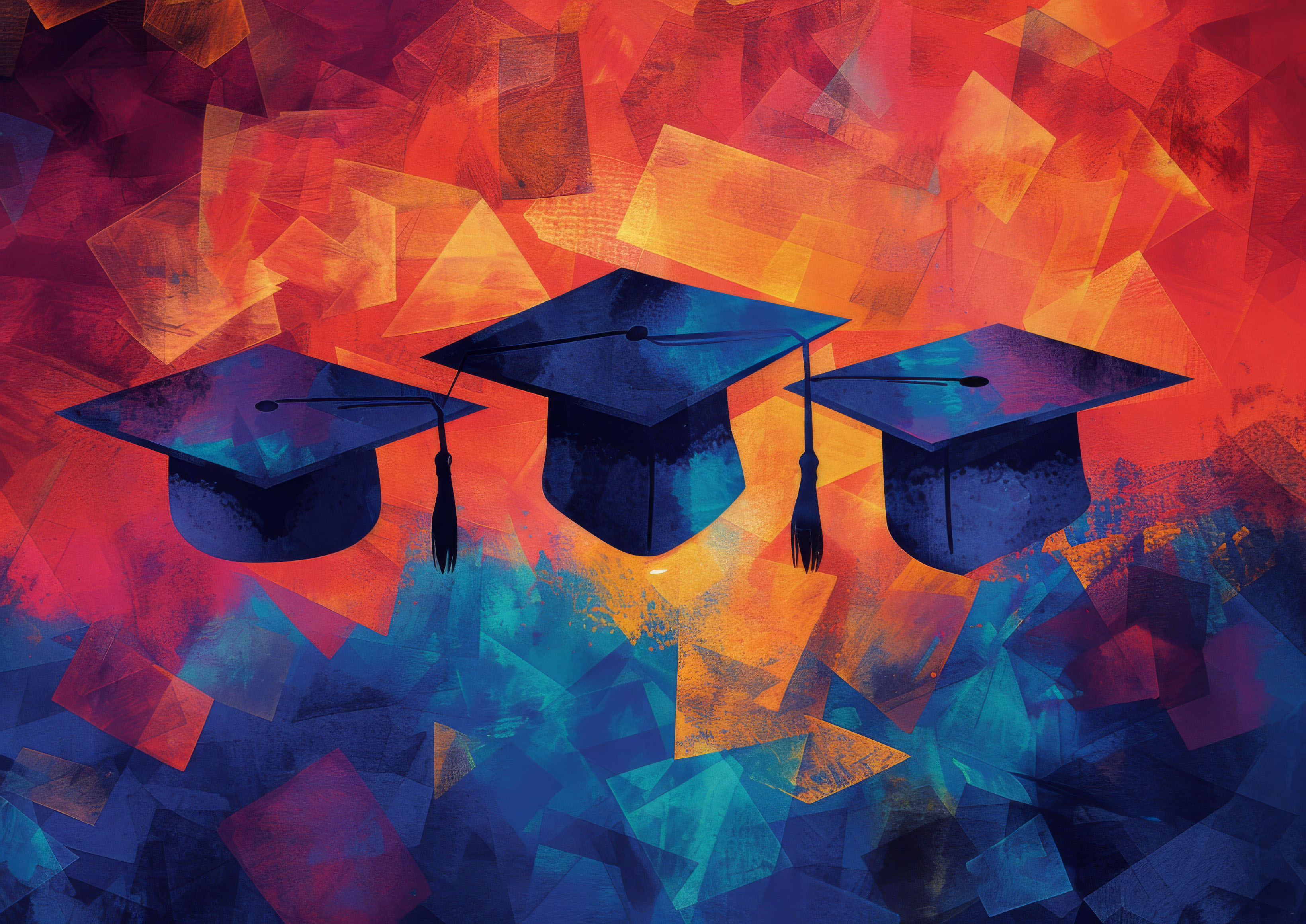 Preview for Graduation-caps-mosaic-background-73507