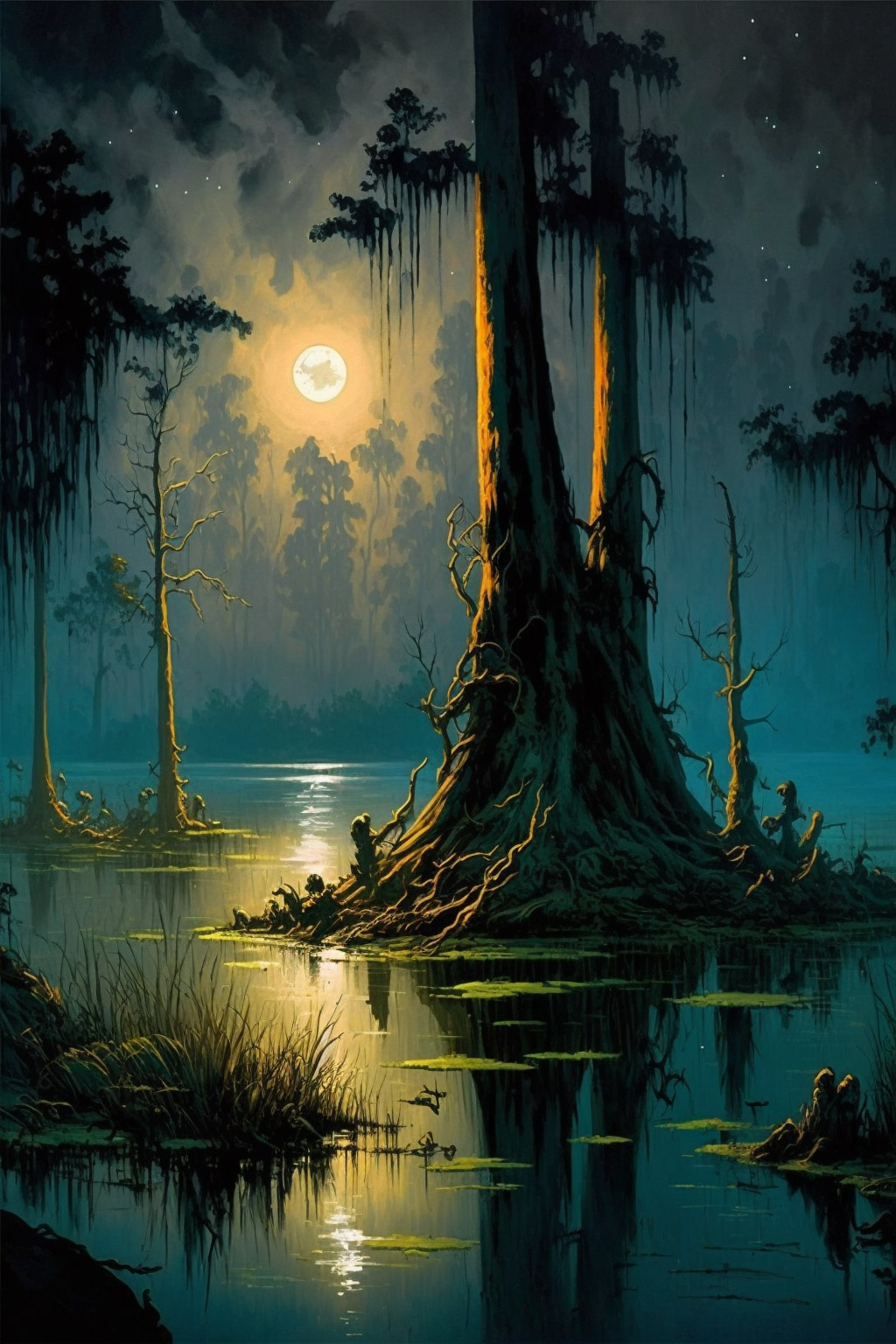 Preview for Mystical-bayou-landscape-ai-phone-background-57ac9
