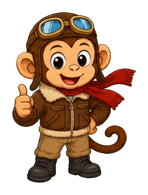 Preview for Pilot Monkey Sticker