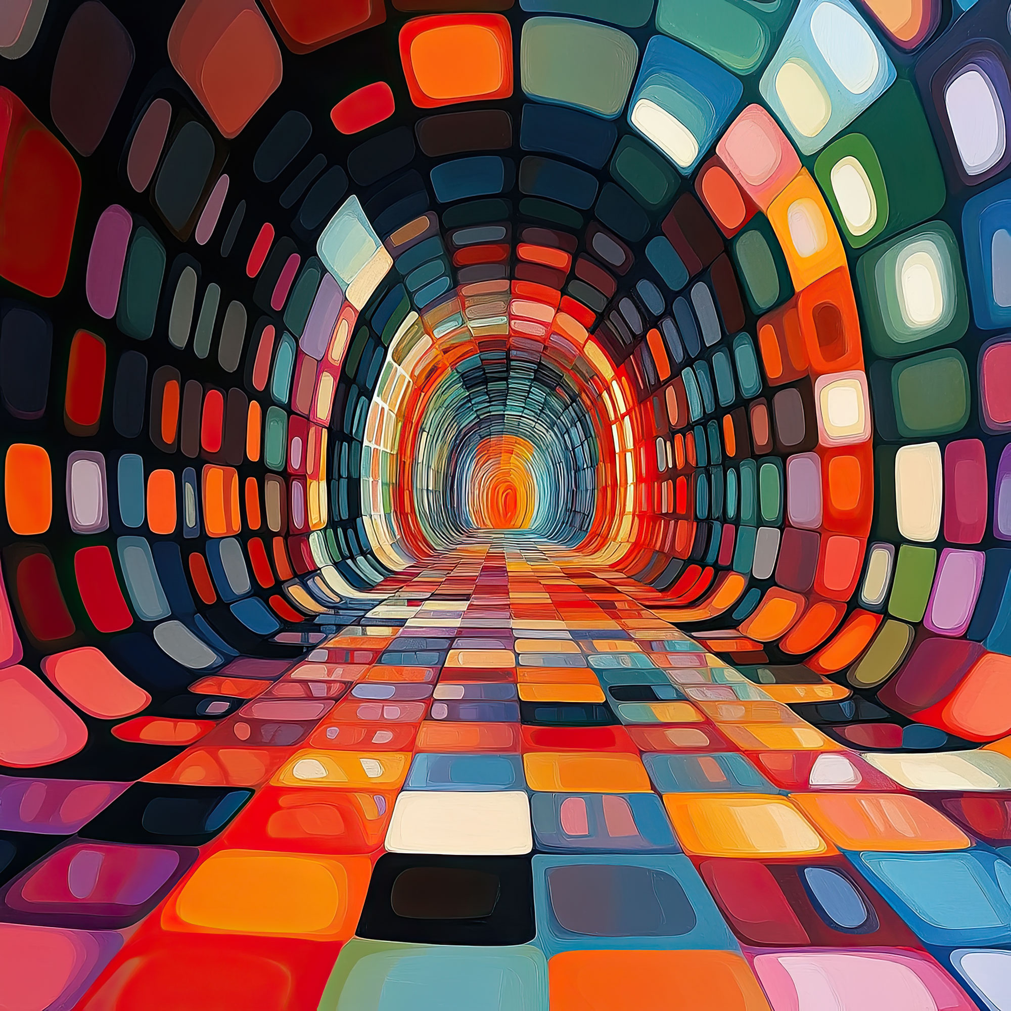 Preview for Colorful-tile-tunnel-whimsical-backdrop-background-77d6f