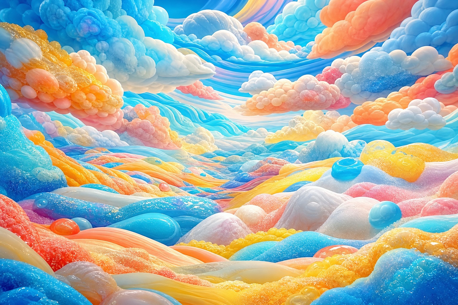 Preview for Surreal Candy Landscape Stock Background