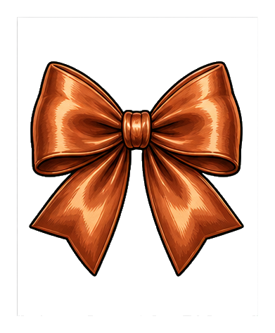 Preview for Copper Satin Bow Sticker