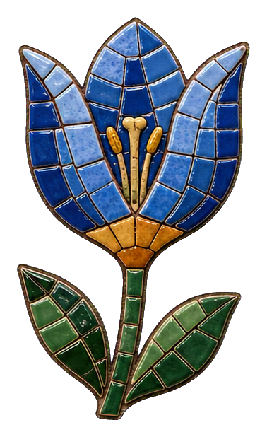 Preview for Blue Mosaic Tulip Sticker