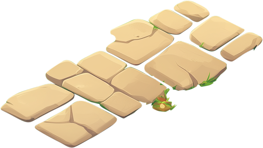 Preview for Pixelated-stone-pathway-hardscape-sticker-084aa