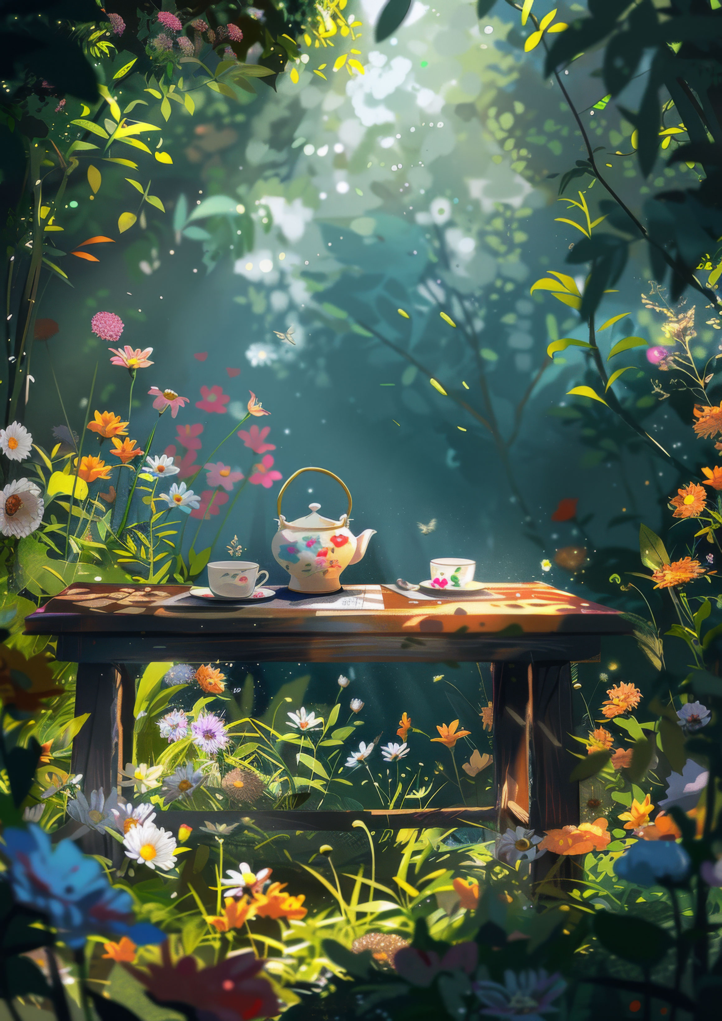 Preview for Serene-garden-tea-setting-mothers-day-background-95578