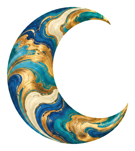 Preview for Marbled Celestial Shapes Crescent Moon