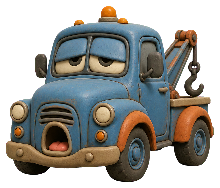 Preview for Sleepy Tow Truck Sticker Graphic
