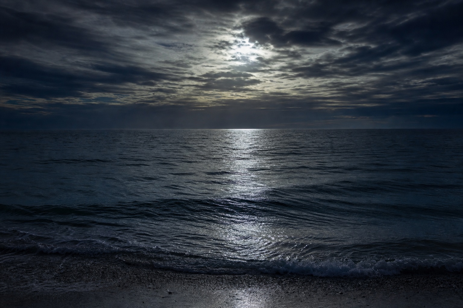 Preview for Moonlit Ocean Background Stock Image