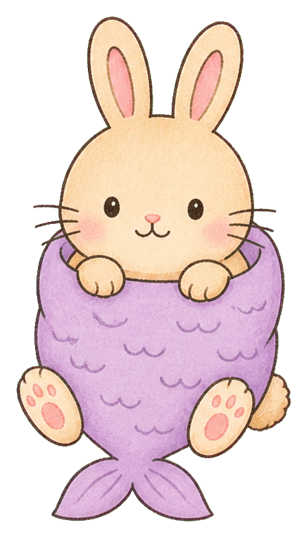 Preview for Kawaii Rabbit Mermaid Sticker