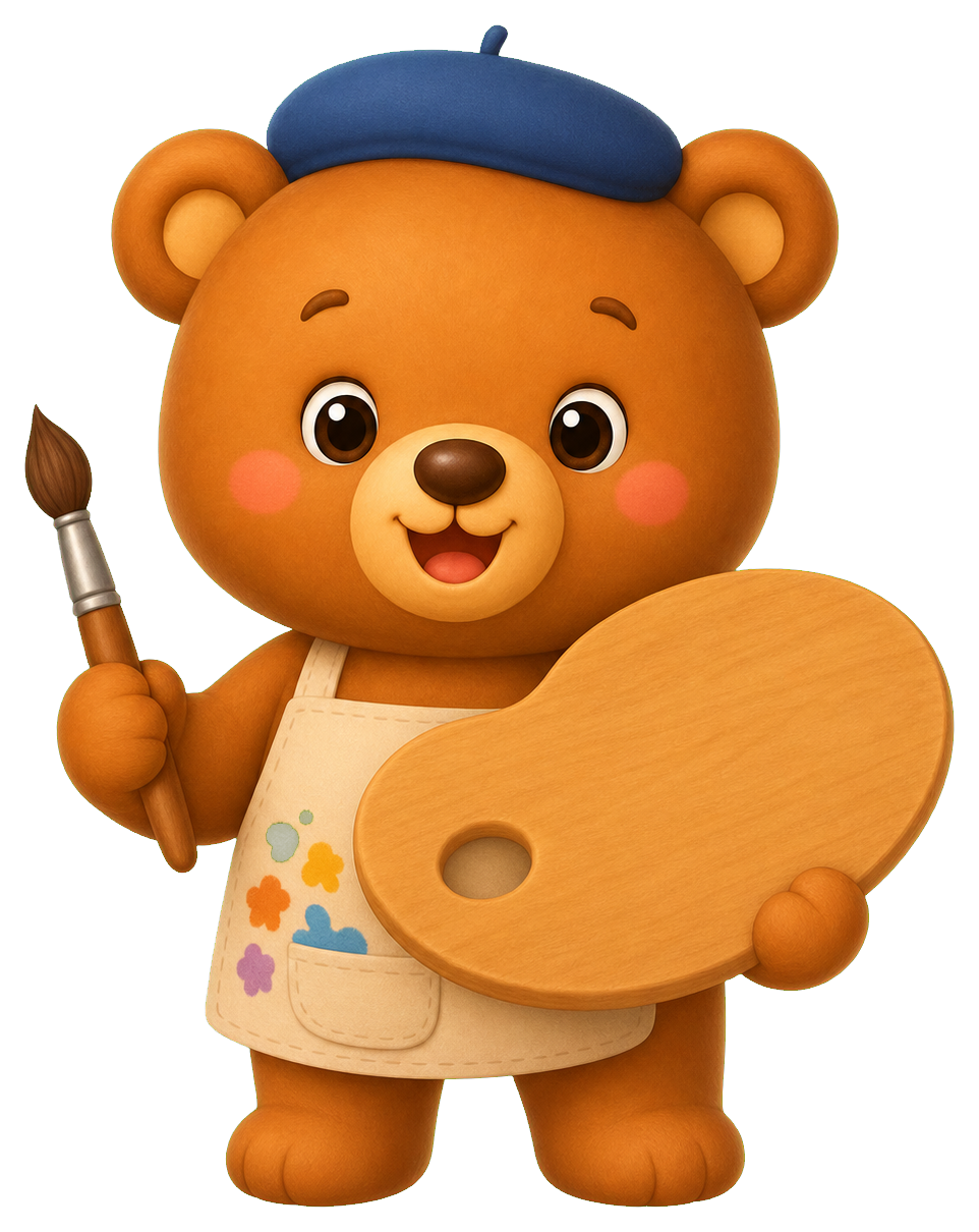 Preview for Bear Artist Palette Sticker