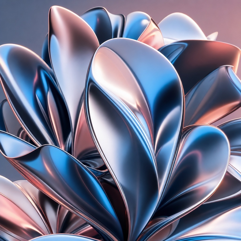 Preview for Abstract Chrome Petal 3d Background