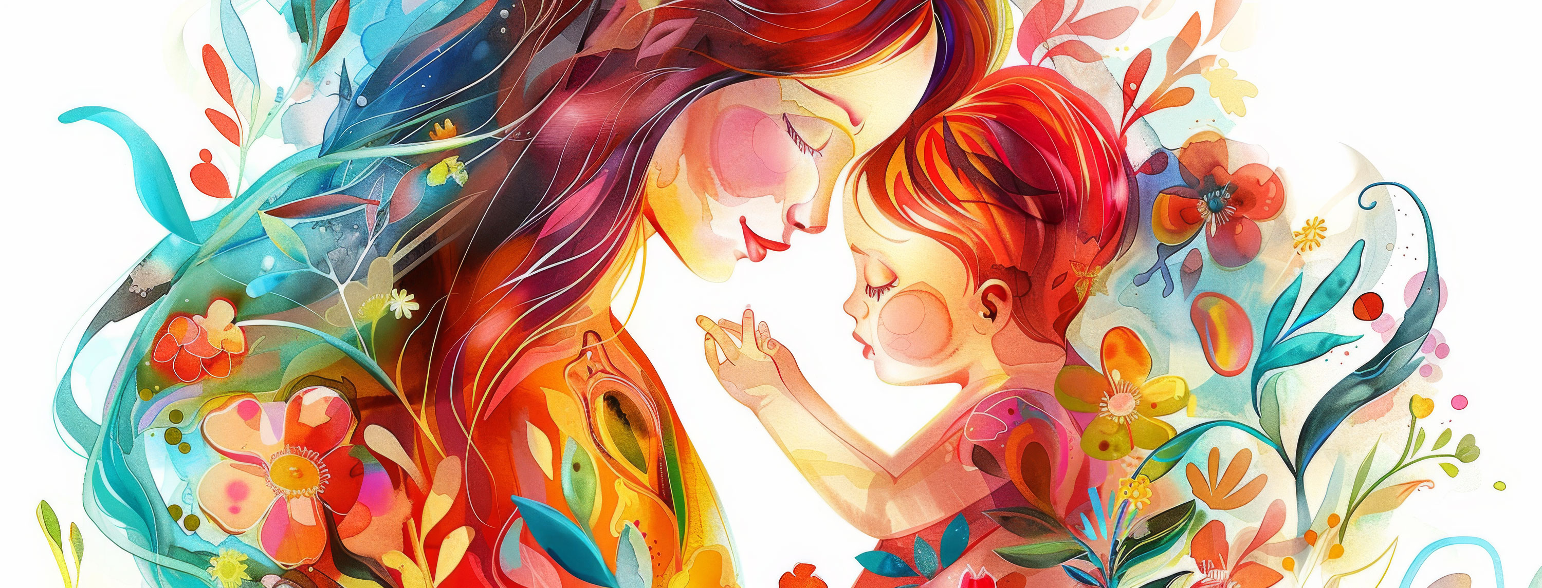 Preview for Mother-child-watercolor-art-mothers-day-background-06001