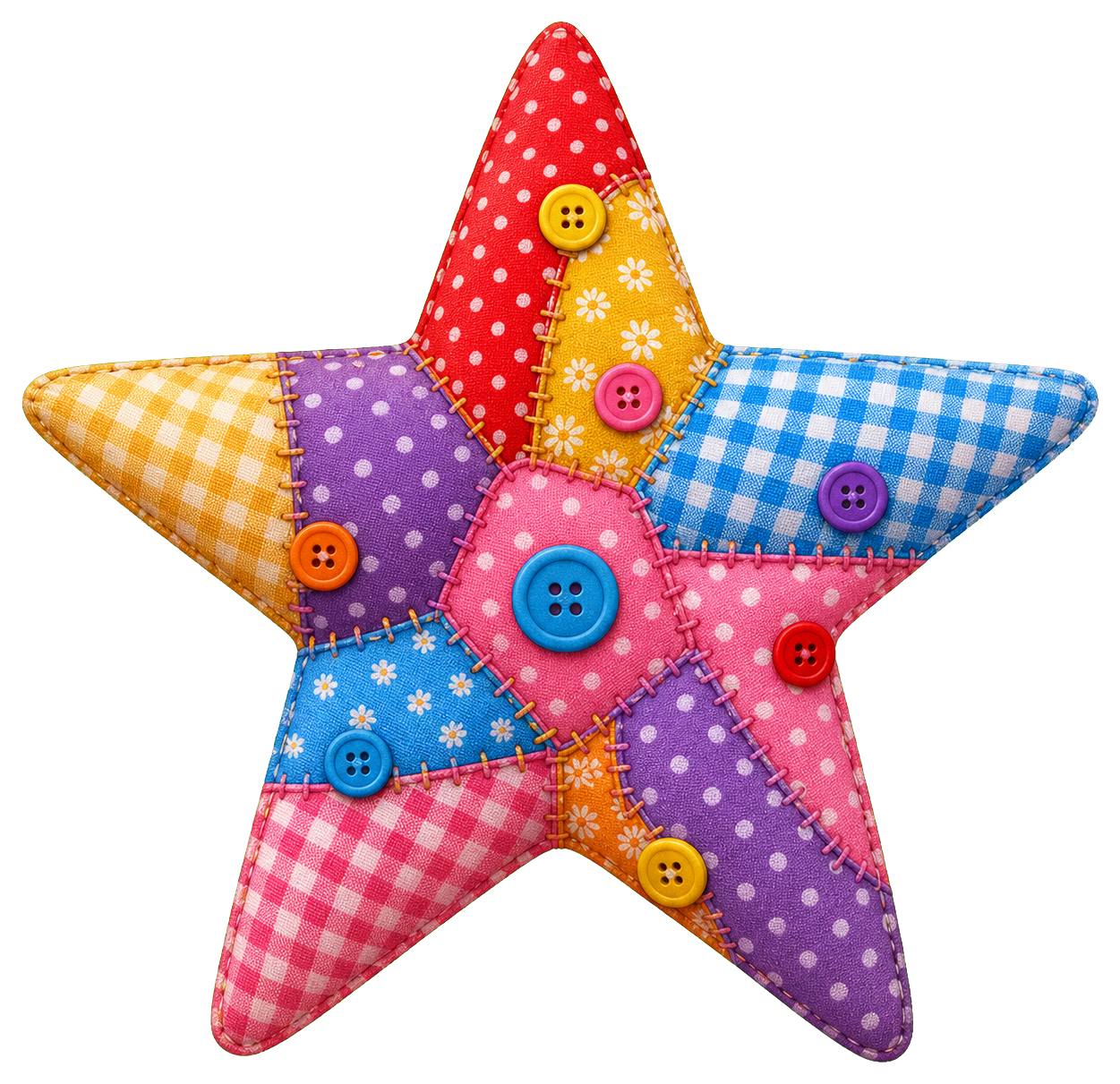 Preview for Patchwork Star Sticker Graphic For Designs