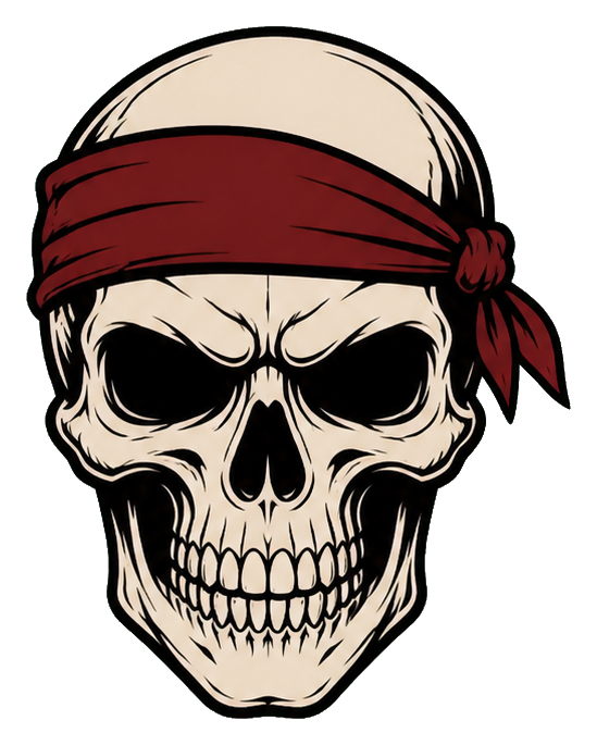 Preview for Bandana Skull Sticker