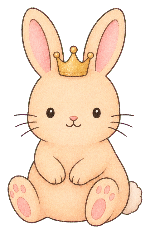 Preview for Kawaii Rabbit With Crown Sticker
