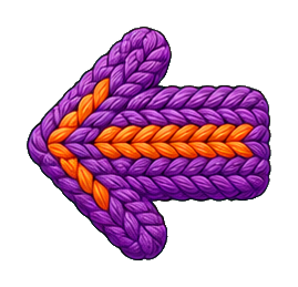 Preview for Knitted Yarn Arrow Sticker