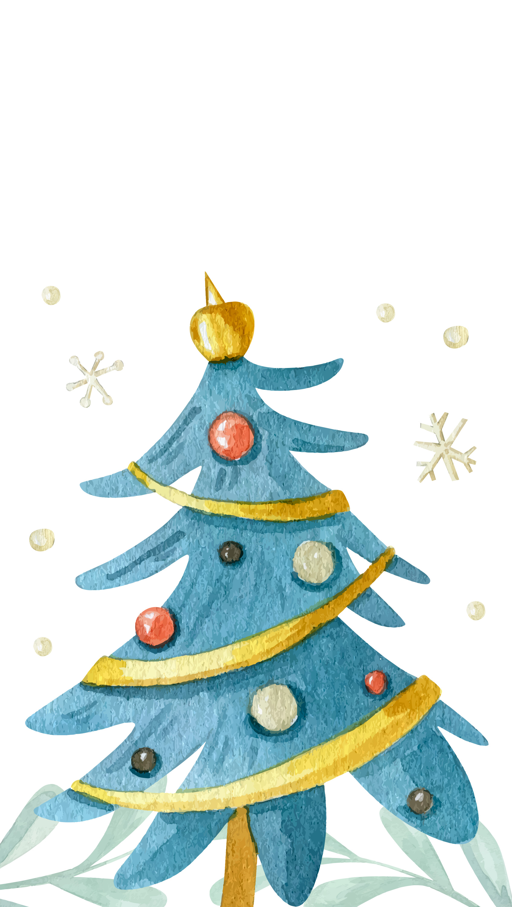 Preview for Blue-christmas-tree-illustration-background-59756